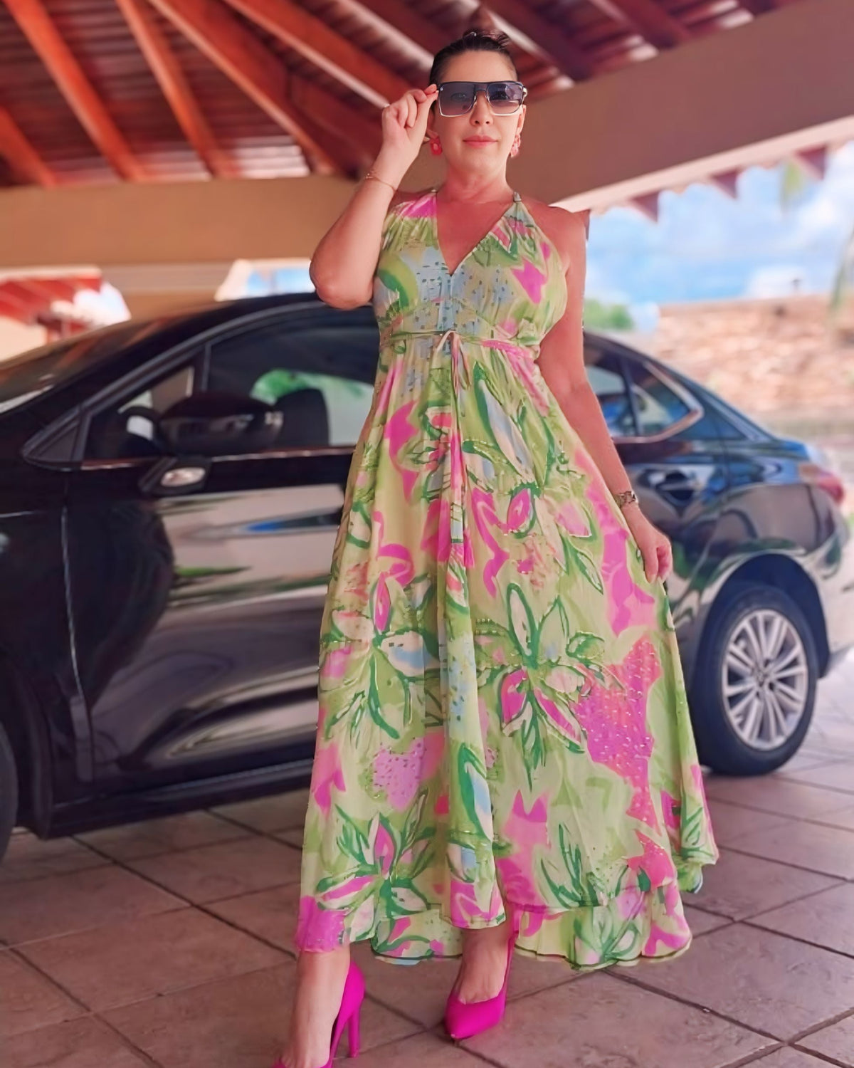 Vestido seda Andréia